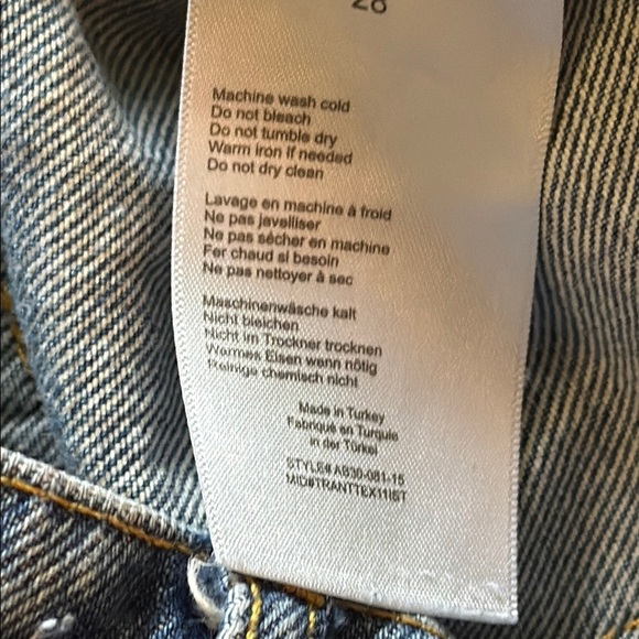 Anine Bing sz 28 jeans rise 11”, 31” inseam jeans Blue Denim Jeans great cond - Picture 7 of 8